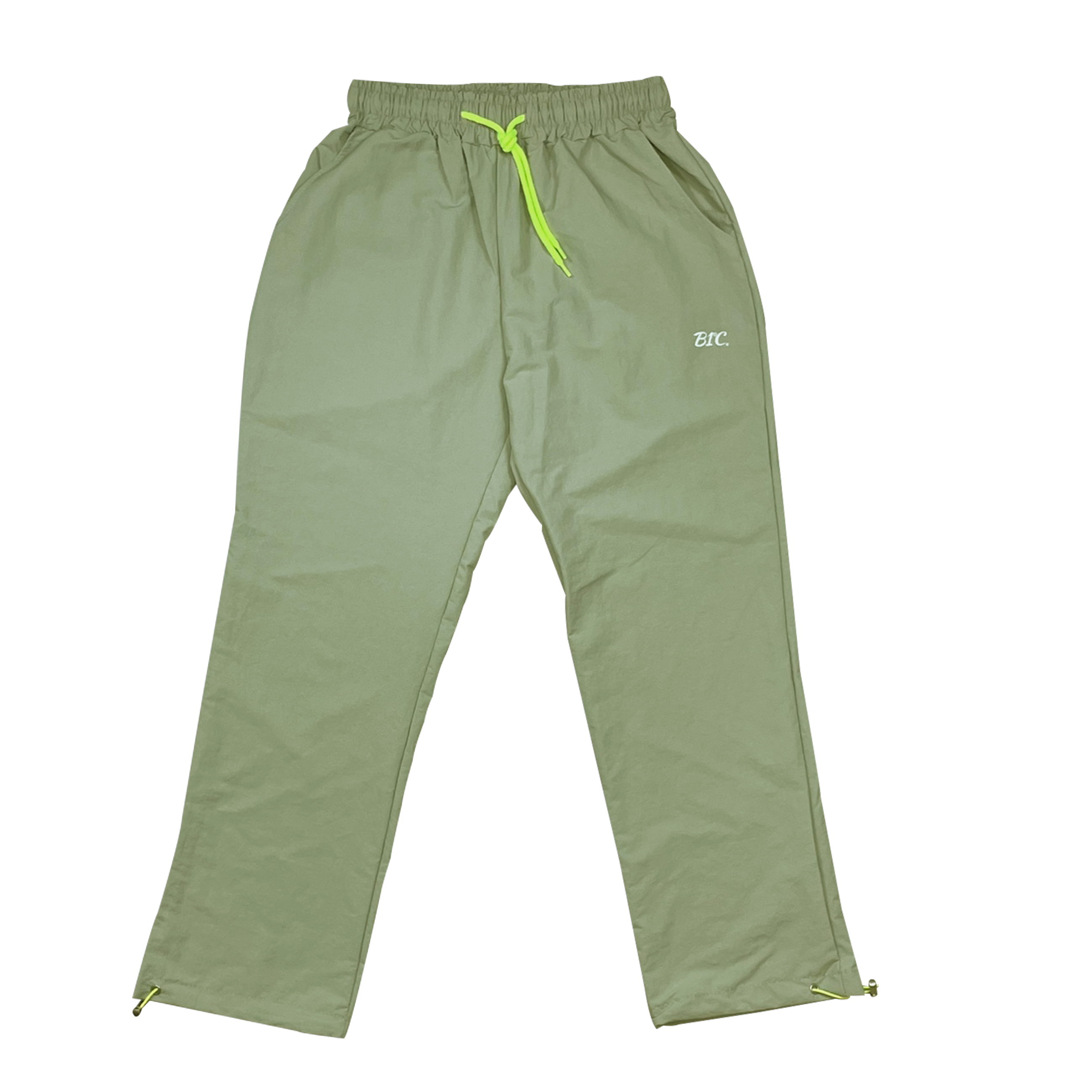 B1℃(B one do C) Light Green Banding Wide Pants